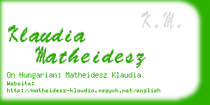 klaudia matheidesz business card